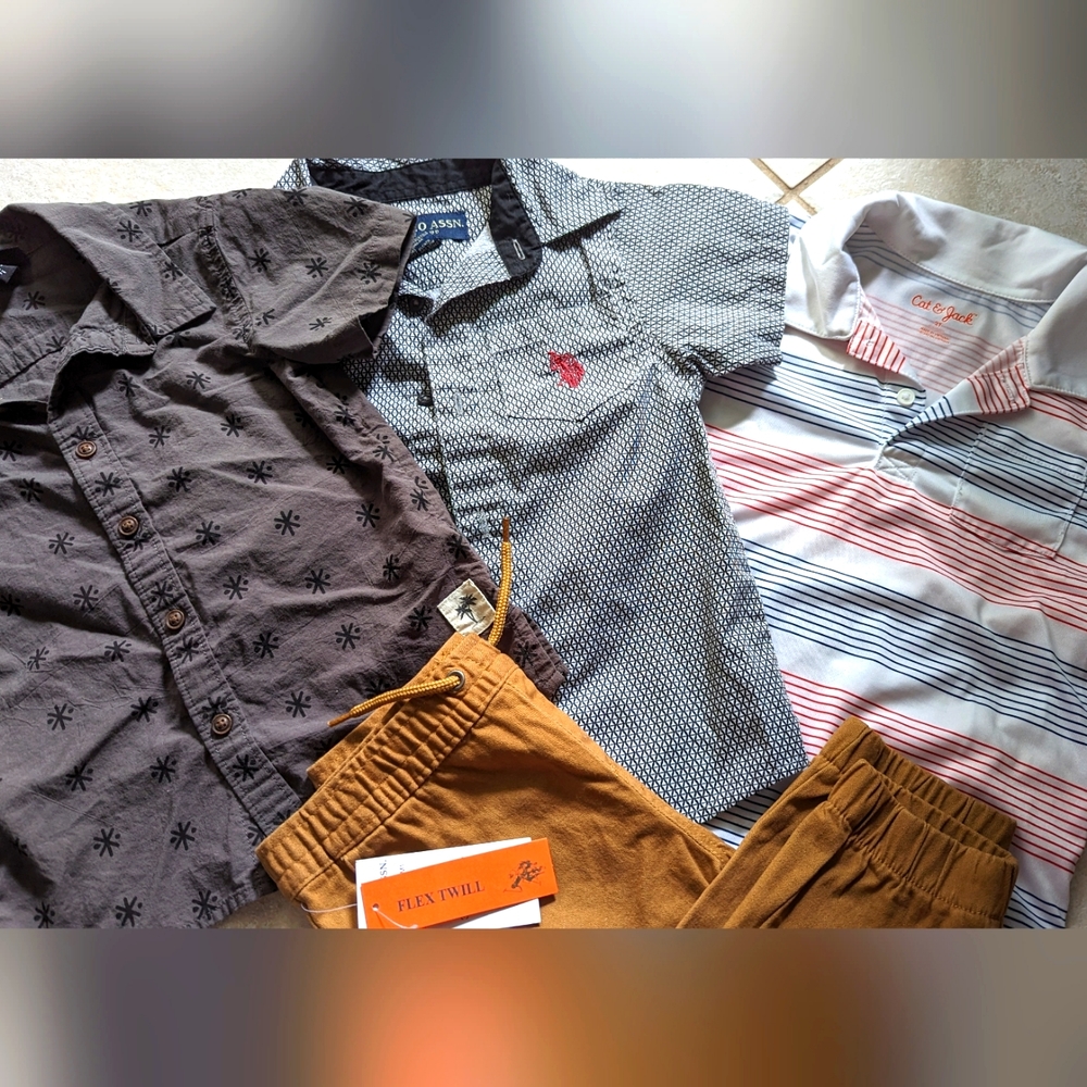 Lot of 3 Toddler button down shirts + pants